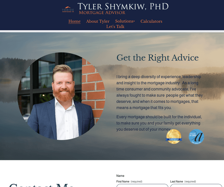 Tyler Shymkiw - Mortgage Advisor
