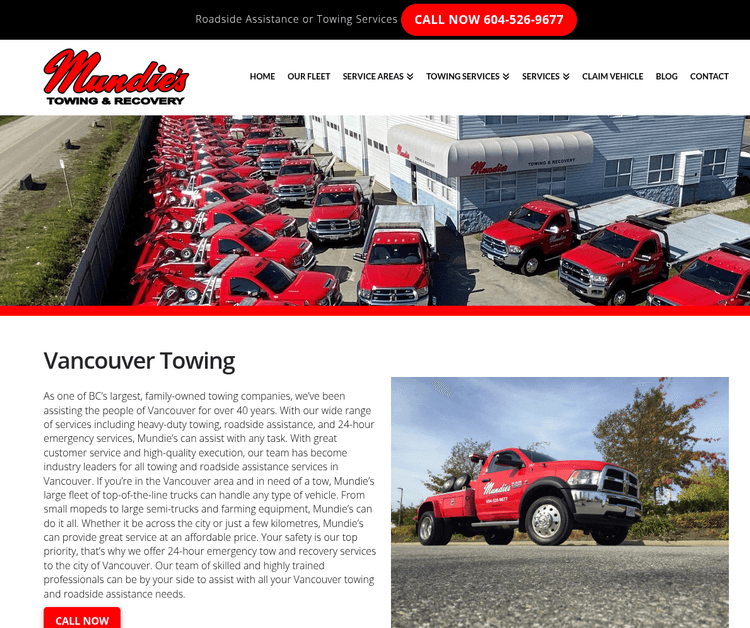 Mundie's Towing & Recovery Vancouver