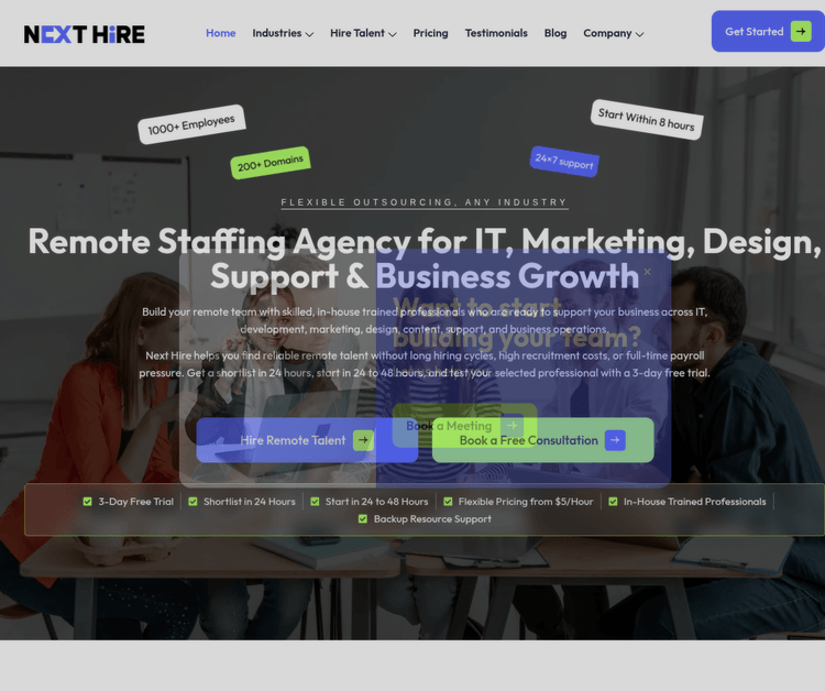 Remote Staffing Agency for IT, Marketing, Design & Business Growth