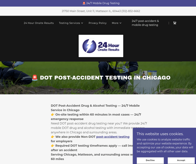 24 Hour Onsite Results