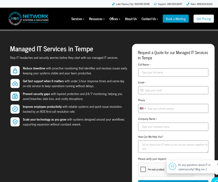 Network Systems & Solutions - Tempe Managed IT Services Company
