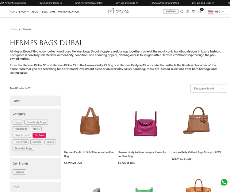 Authentic Hermes Bags – Luxury Pre‑Owned Collection in Dubai