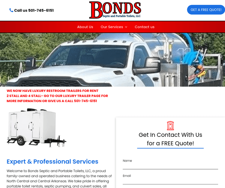 Bonds Septic and Portable Toilets