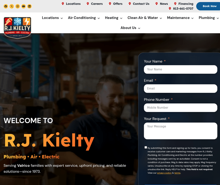 R.J. Kielty Plumbing, Air Conditioning, and Electric