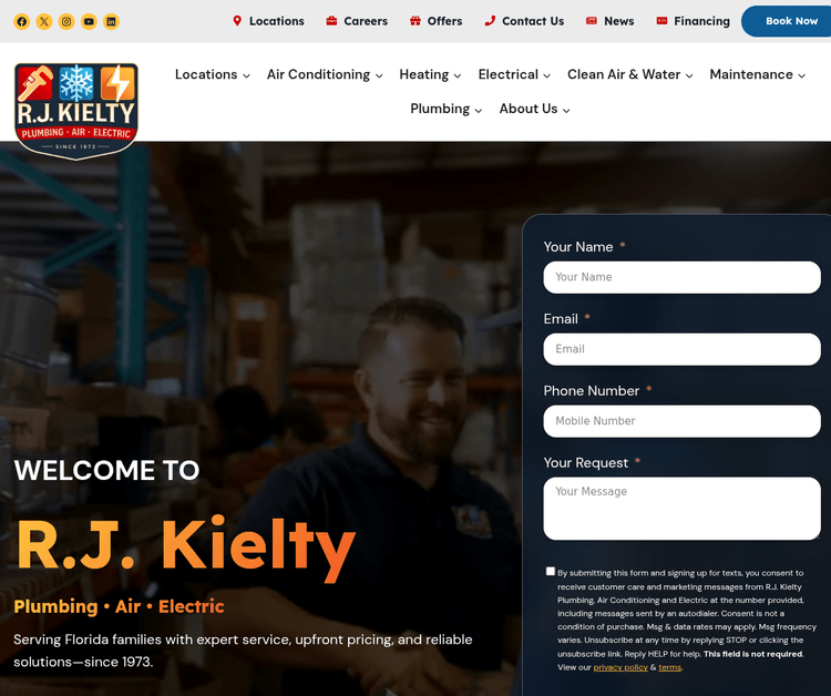 R.J. Kielty Plumbing, Air Conditioning and Electric