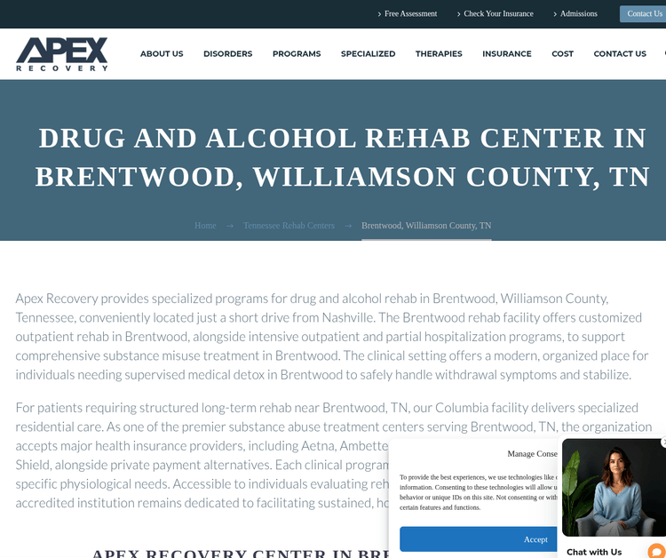 APEX Recovery Brentwood