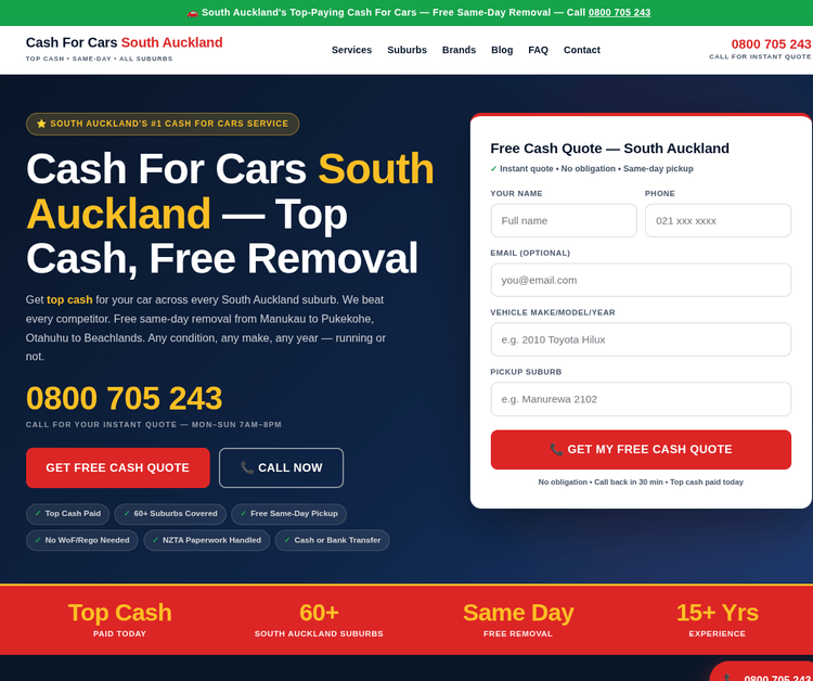 Cash For Cars South Auckland