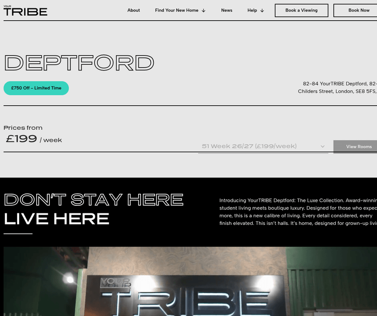 YourTRIBE Student Accommodation Deptford