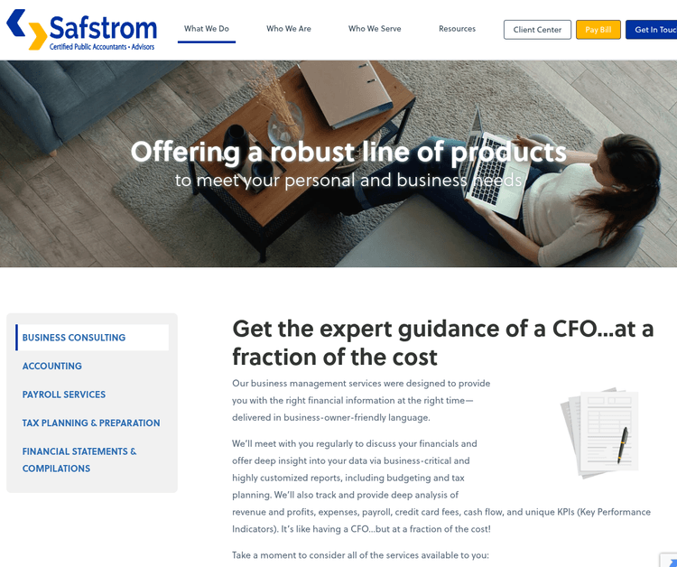 Safstrom CPAs & Advisors, PLLC