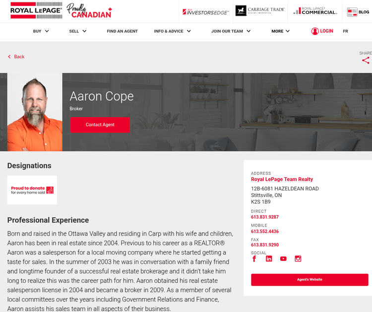 Aaron Cope, Ottawa Realtor