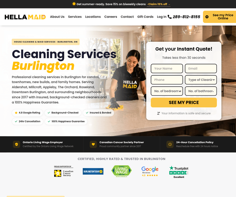 Hellamaid Cleaning Services Burlington