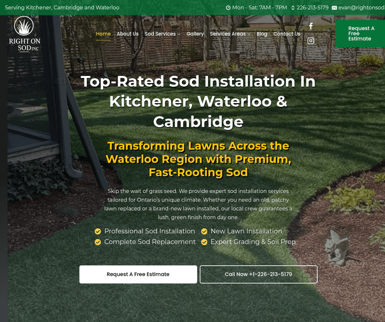 Right On Sod Inc