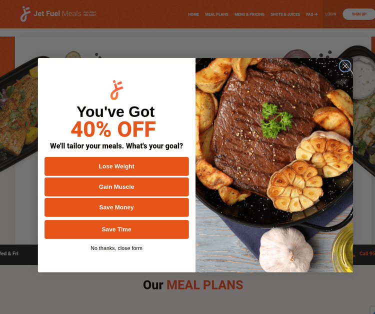 Jet Fuel Meals