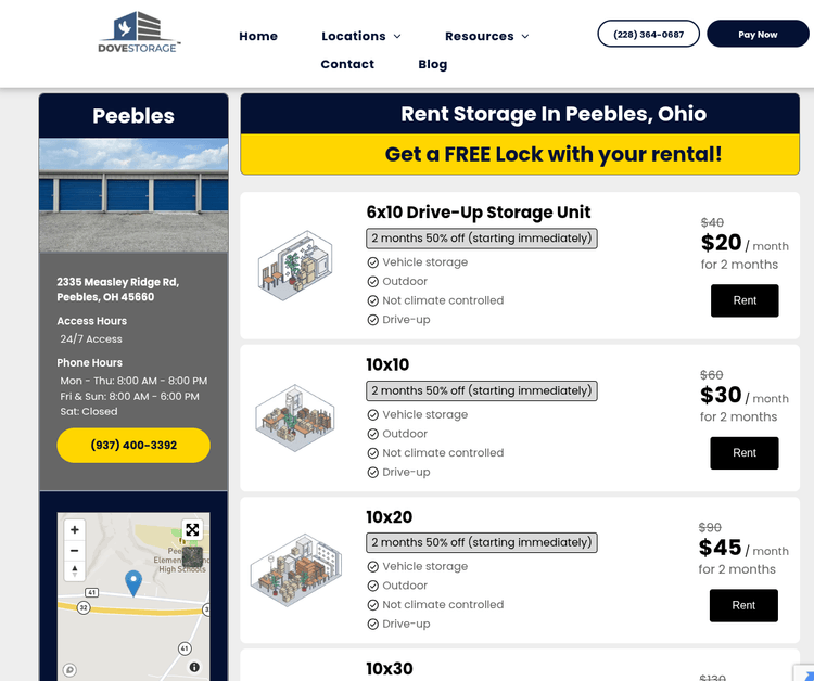 Dove Storage - Peebles