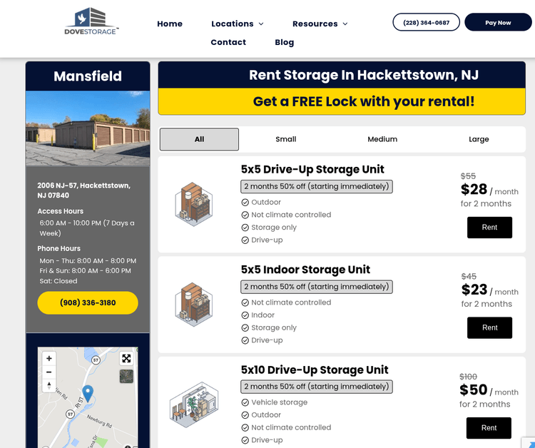 Dove Storage - Mansfield