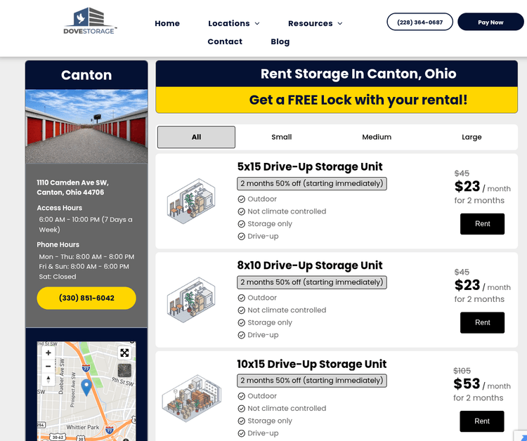 Dove Storage - Canton