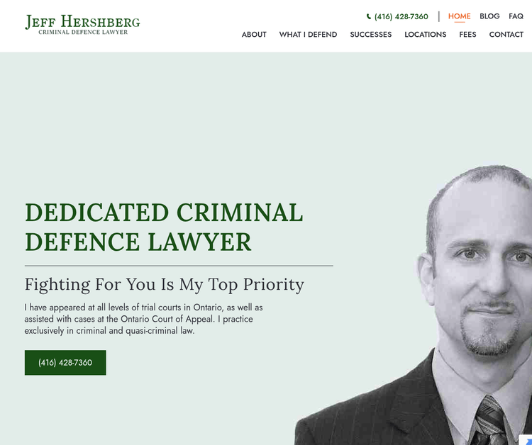 Jeff Hershberg Criminal Lawyer Toronto