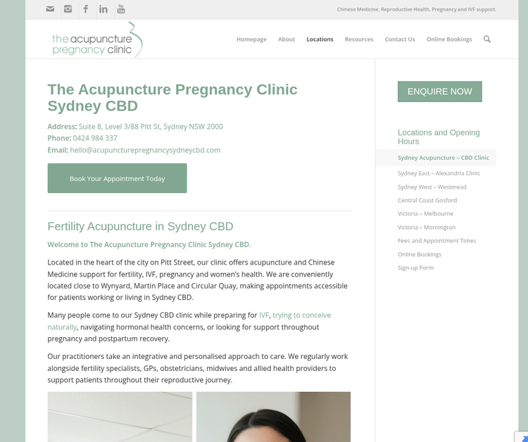 The Acupuncture Pregnancy Clinic Sydney CBD