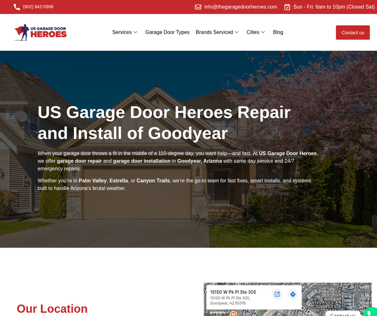 US Garage Door Heroes Repair and Install of Goodyear