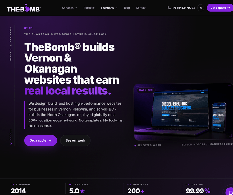Okanagan Website Design | TheBomb® Vernon & Kelowna