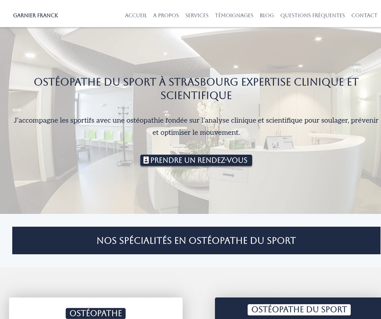 Garnier Franck - Ostéopathe du Sport à Strasbourg | Consultation Sportifs