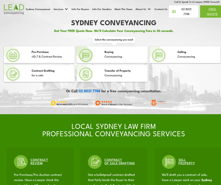 LEAD Conveyancing Sydney