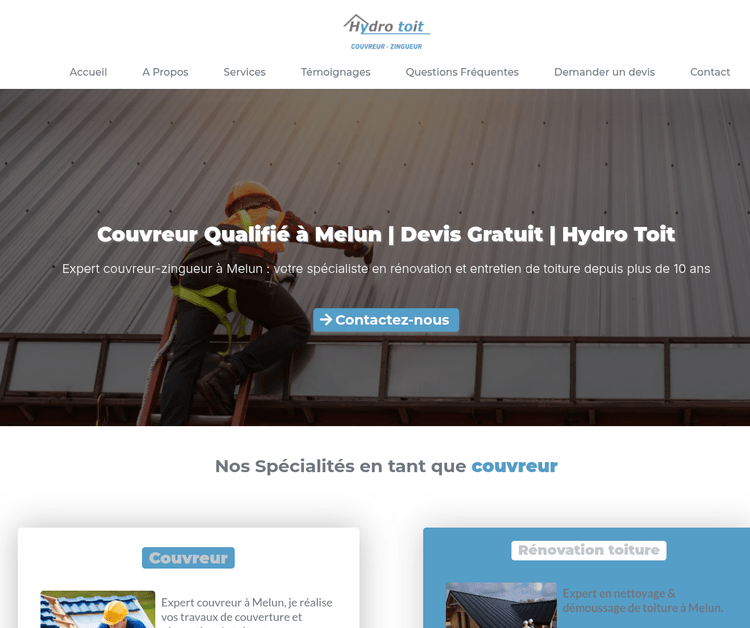 Hydro Toit | Couvreur-Zingueur à Melun - Démoussage & Rénovation Toiture