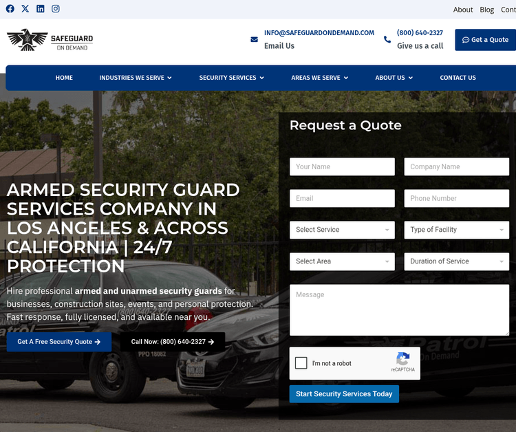 Safeguard on Demand Security Services
