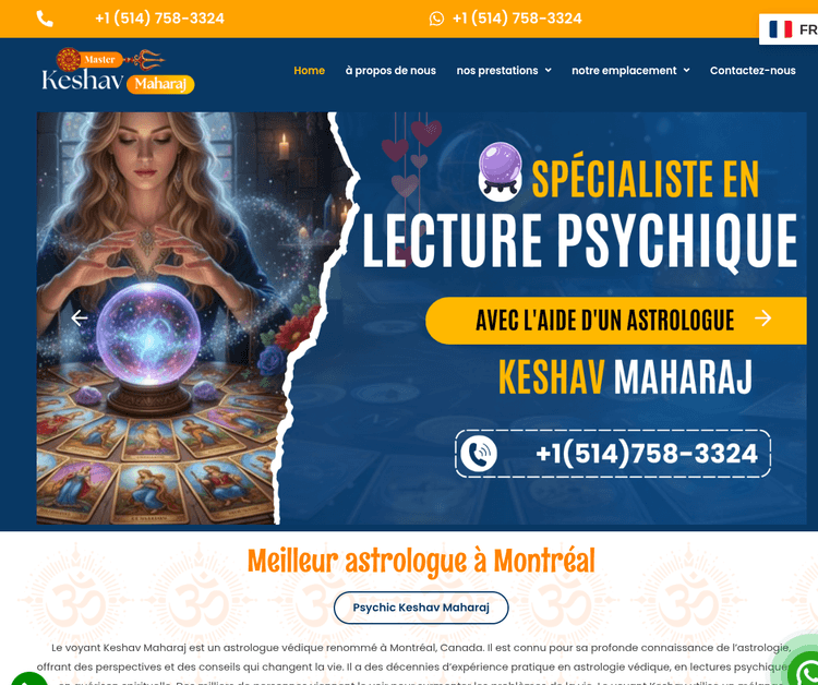 Astrologue, Psychic Keshav Maharaj Voyant, Médium, Guérisseur Spirituel, Voyance