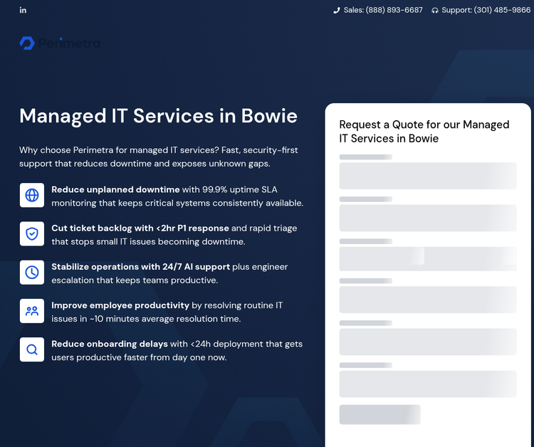 Perimetra - Bowie Managed IT Services Company