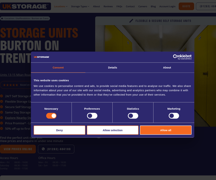 UK Storage - Burton On Trent