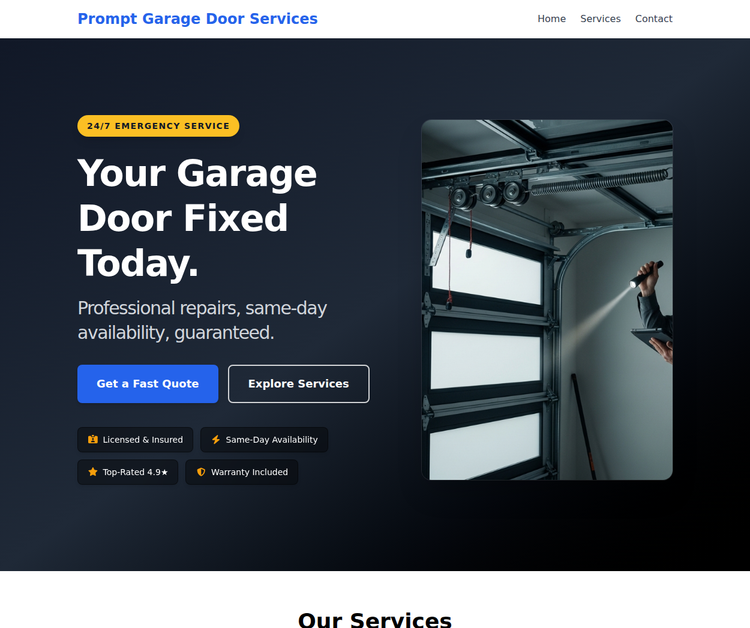 Prompt Garage Door Services