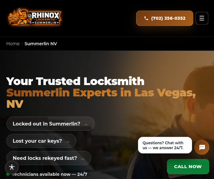 Trusted Summerlin Locksmith Services - Rhinox Locksmith