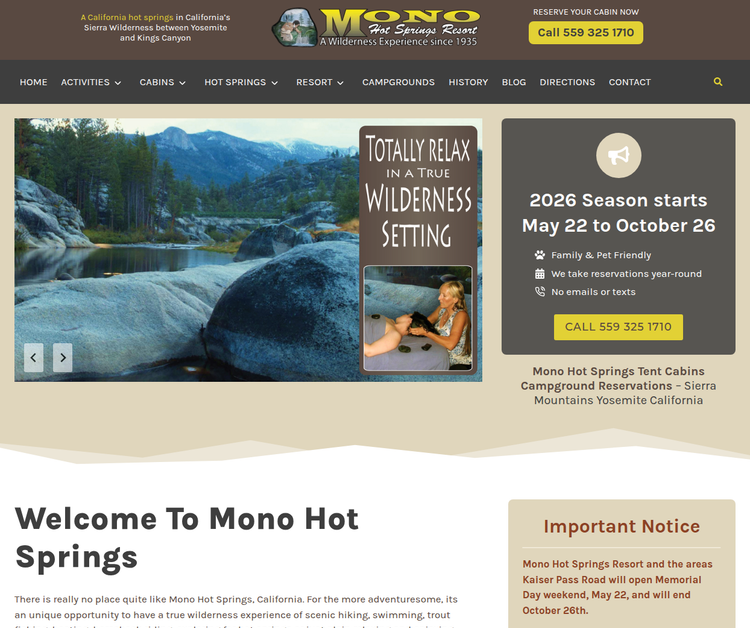 Experience the Serenity of Mono Hot Springs