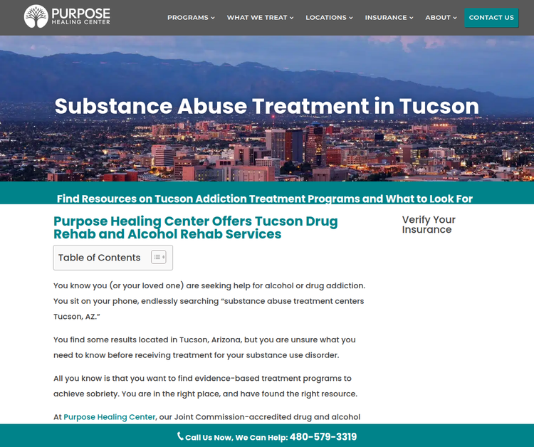 Purpose Healing Center Drug and Alcohol Rehab Tucson