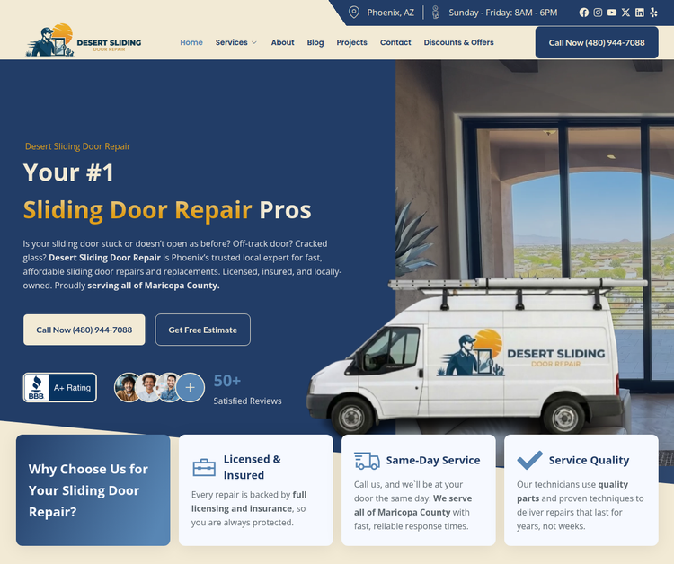 Expert Sliding Door Repairs in Phoenix