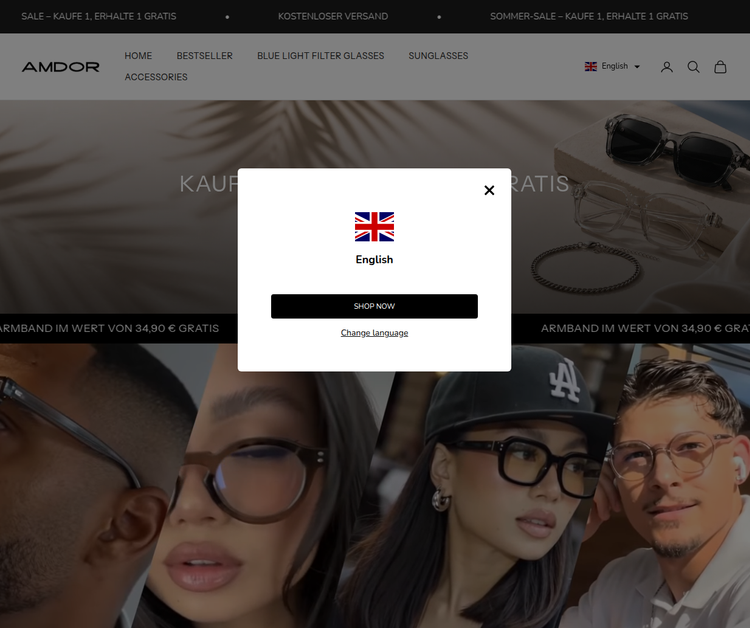AMDOR – Stylish Sunglasses, Blue Light Filter Glasses and Accessories