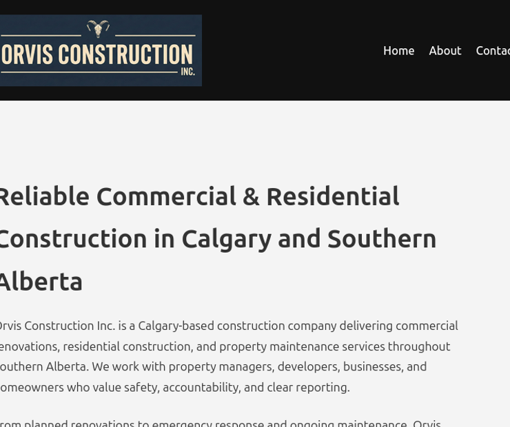Reliable Commercial & Residential Construction in Calgary and Southern Alberta