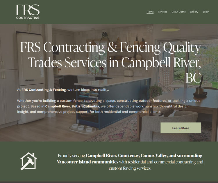 FRS Contracting & Fencing Quality Trades Services in Campbell River, BC