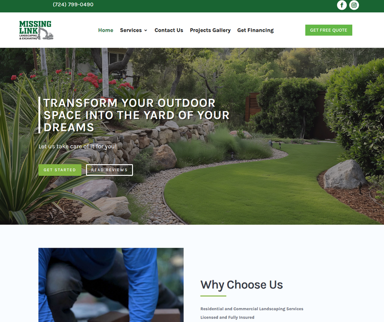 Missing Link Landscaping and Excavating