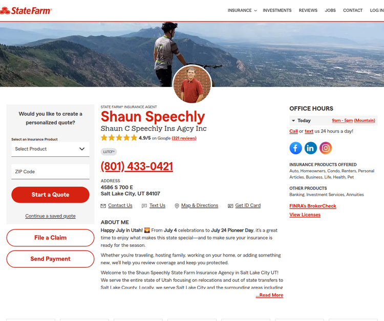 Shaun Speechly - State Farm Insurance Agent