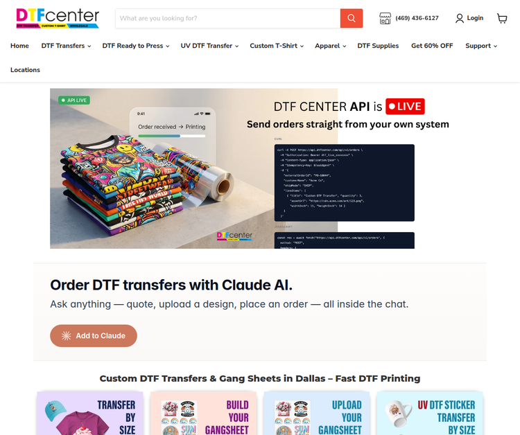 DTF Center – Fast DTF Transfers & Custom Apparel in Dallas