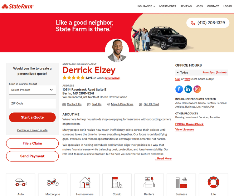 Derrick Elzey - State Farm Insurance Agent