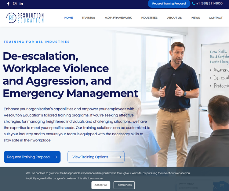 Comprehensive De-escalation & Workplace Violence Training Solutions