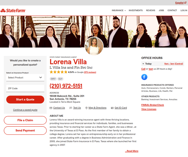 Lorena Villa - State Farm Insurance Agent