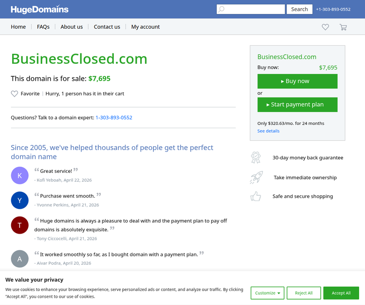 Business Closed