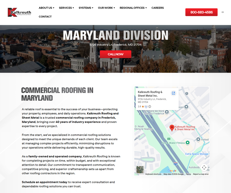 Commercial Roofing Services in Maryland