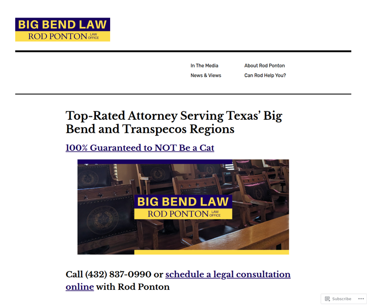 Rod Ponton Attorney At Law - Big Bend Law