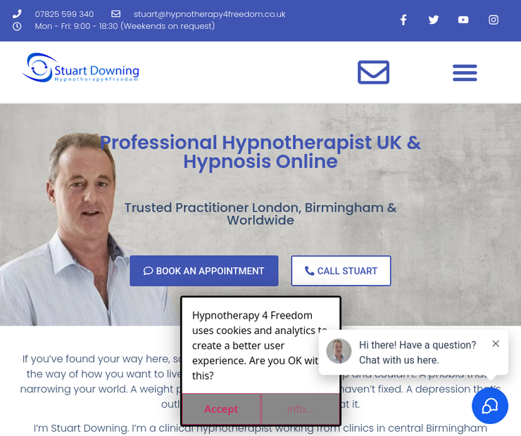 Hypnotherapy in Birmingham and London