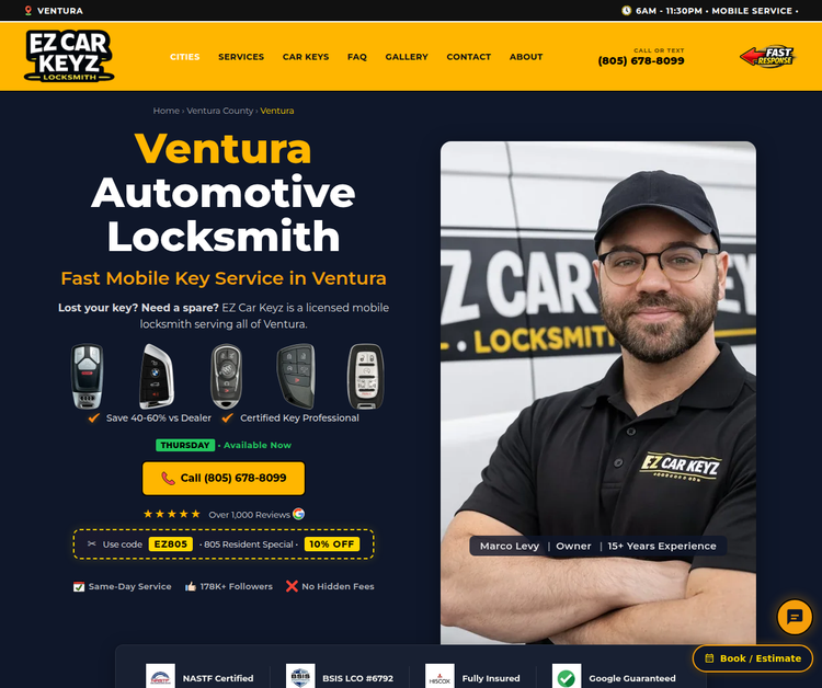 Ez Car Keyz Ventura
